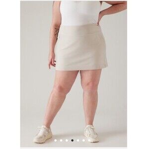 Athleta Soho Skort Abalone Gray‎ Tennis Golf Stretch Skirt Women's Size 24 NWT